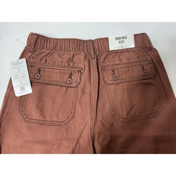 New With Tags - Kensie Jeans High Rise Women's 4/27 Orange Denim Cargo Jeans - Picture 4 of 4